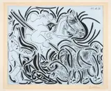 Pique. III by Pablo Picasso, Linolschnitt auf ARCHES (Wasserzeichen), sold Nov 2015