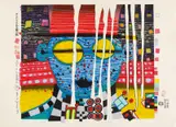 White fog song of a Mandarin by Friedensreich Hundertwasser, Japanischer Holzschnitt auf Japan, sold Nov 2015