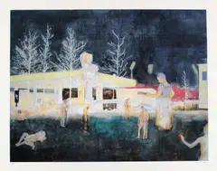 Daniel Richter, Fun de Siècle, Farboffset auf Karton