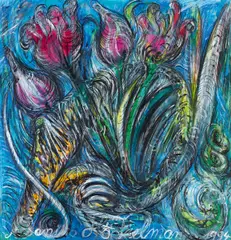 Ohne Titel (Blumenstrauß) by Antonius Hoeckelmann, Gouache auf Papier, sold Jun 2016