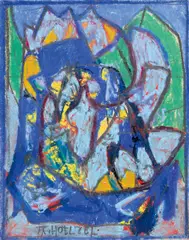 Ohne Titel by Adolf Hölzel, Pastell und Graphit auf Papier, sold Nov 2015