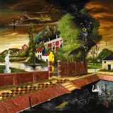 Franz Radziwill, Die Zeit des Falterflugs, Öl auf Leinwand