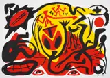 Es Kippt! by A. R. Penck, Farbserigrafie auf Bütten, sold Nov 2015