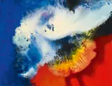 Gerhard Fietz, Abstrakte Komposition N° 22, Acryl auf Malkarton