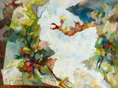 "heiteres Inferno" by Bernard Schultze, Öl auf Leinwand, sold Nov 2015