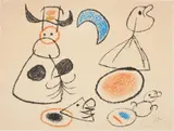 Ohne Titel by Joan Miró, Farblithografie auf Arches (Wasserzeichen), sold Nov 2015