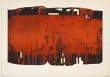 Pierre Soulages, Eau-forte No. XXV, Farbaquatinta auf Arches (Wasserzeichen, angeschnitten)