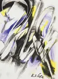 "Tilee IV" by Karl Otto Götz, Gouache auf Büttenkarton, sold Nov 2015