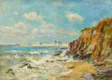 Edmond Marie Petitjean, An der Atlantikküste bei La Rochelle, Öl auf Leinwand
