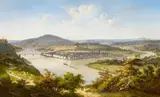 Gustav Zick, Ansicht von Koblenz, Öl auf Leinwand