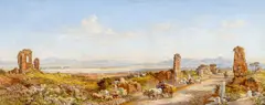 Arthur John Strutt, Auf der Via Appia vor Rom, Öl auf Leinwand