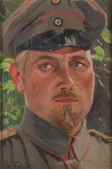 Willy Constantine Tilke, Portrait of a Young Officer, Oil on artist board