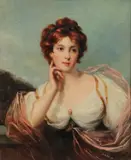 Matthew William Peters, Portrait of a Young Lady With Auburn Hair, Oil on canvas