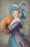 Ava Hedvig Gustafva Lagercrantz, Madame Mole after Vigee LeBrun, Watercolor on ivory