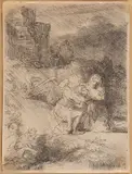 Rembrandt van Rijn, The Agony in the Garden, Etching
