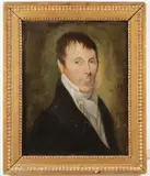 Sheldon Peck, Portrait of a Gentleman, Oil on pressed paper card
