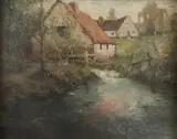 George Ames Alderich, The Deserted Mill, Bellengreville, Oil on canvas
