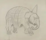 John Steuart Curry, Circus Elephant, Pencil on paper