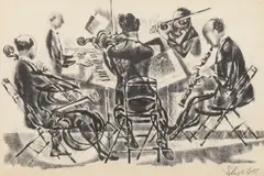 Georges Schreiber, Quintet, Lithograph on paper
