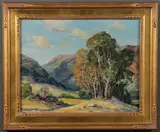 Adolph Heinze, Spring Landscape in the Foothills, Oil on canvas