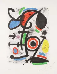Joan Miró, Querelle d'amoreux II, Color lithograph on paper