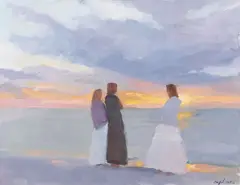 Richard Segalman, Beach Interlude, Oil on canvas