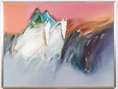 Jean Richardson, Desert Sands, Acrylic and plaster on canvas