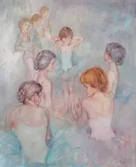 Antonio Gonzalez Collado, Ballerinas, Oil on canvas