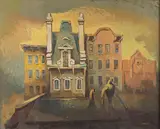 Verner Koepf, A Manner House, Oil on canvas
