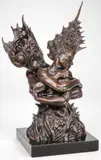 Gil Bruvel, Embrace, Bronze with brown patina