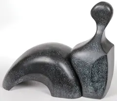 Robert X. Holmes, Reclining Figure 10 (small), Bronze with verdigris patina