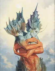 Gil Bruvel, The Embrace, Giclee on canvas