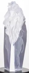 Frederick Elliot Hart, Born of Light, Acrylic sculpture, with rotating illuminated pedestal