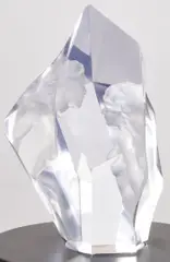 Frederick Elliot Hart, Prologue #1, Acrylic sculpture, with rotating illuminated pedestal
