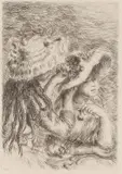After Pierre-Auguste Renoir, Le Chapeau Epingle, Dry point etching