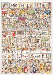 James Rizzi, Women Who Workout, three-dimensional lithograph in colors