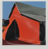 Margaret Nes, Untitled “Red Building”, Color print on paper
