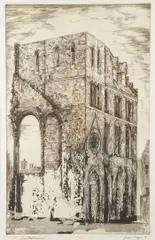 John Page, St. Bartholomew’s, Color aquatint and etching