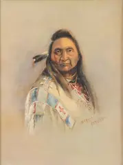 Chief Joseph by After Edgar Samuel Paxson, Oil on canvas, sold Jun 2025