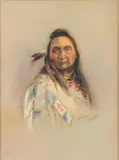 After Edgar Samuel Paxson, Chief Joseph, Oil on canvas