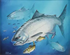 Tom Carter, Lake Trout, Oil on artist board