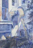 Anita B. Plucker, Summer Shadows, Watercolor on paper