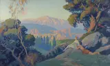 Joe Duncan Gleason, California Landscape, Serigraph on board