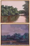 Barbara Waterman-Peters, Vermillion River at Night, Vermillion River at Morning - a Pair, Both oil on canvas