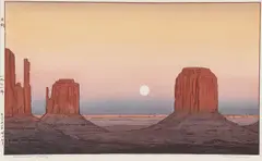 Tōshi Yoshida, Monument Valley, Woodblock