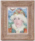 Leon Gaspard, Kyrgyz Boy in the Pamir Mountains, Oil on board