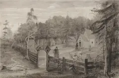 Mikhail Nesterov, The Trinity-Sergiy Lavra, Pen, ink, and wash