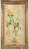 Le Pho, Fleurs, Oil on canvas