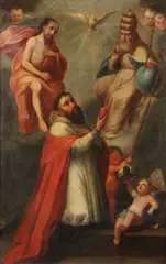 St. Augustine contemplating the Trinity by Francisco Martínez, Oil on canvas, sold Nov 2024
