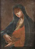 Josef Ignaz Mildorfer, The Virgin Holding a Crown of Thorns, Oil on canvas